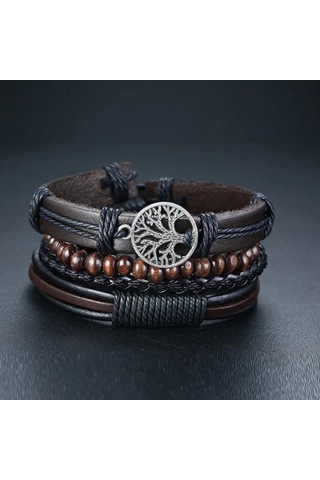 Gogoey Dbs3535 Erkek Deri Bileklik Çok Renkli