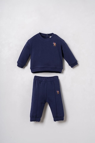 U.S. Polo Assn. Erkek Bebek Nakışlı Lacivert Uzun Kol Pijama Takım Usb3170-c-v4 Usb3170-c-v4