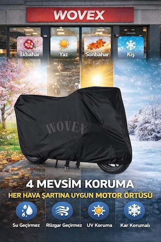 Kuba Superlight 200 Arka Çanta Uyumlu Motosiklet Brandası Su Geçirmez Branda,örtü,siyah