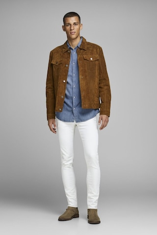Jack & Jones Erkek Kot Gömlek - 12138115 Açık Mavi