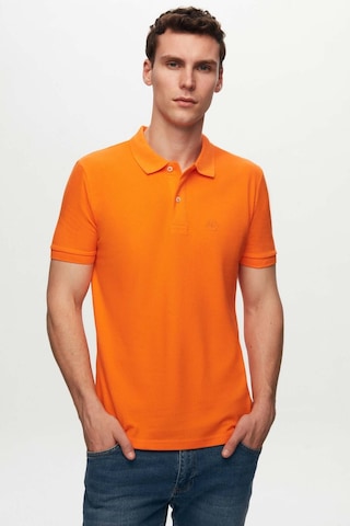D's Damat Ds Damat Regular Fit Turuncu Pike Dokulu %100 Pamuk Kıvrılmaz Polo Yaka Nakışlı T-shirt 4HC14ORT51000_T01 Turuncu