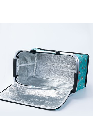 Lıcorıce Katlanabilir Kamp Taşınabilir Buz Torbası Yalıtımlı Öğle Yemeği Kutusu, Açık Saklama Sepeti Yeşil