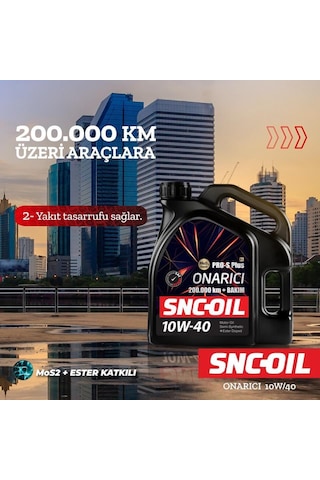Snc-oil Onarıcı 10W-40 200.00 KM+Bakım Motor Yağı 4 L