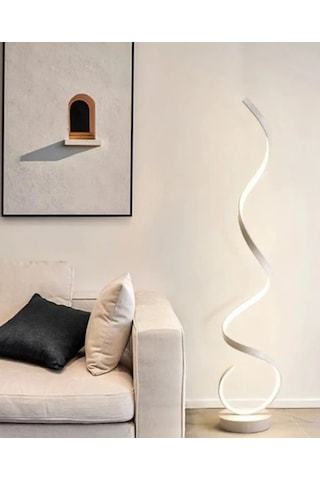 Modern Tarz Beyaz Kasa Beyaz Işık Lambader Beyaz