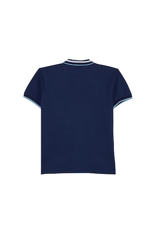 Erkek Slim Fit Dar Kesim %100 Pamuk Lacivert Polo Yaka Tişört-50176 Lacivert