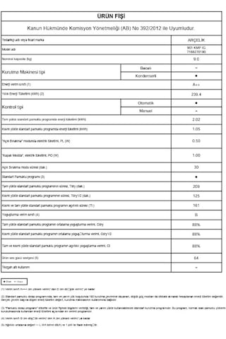 Arçelik 901 KMP IG 9 KG Kurutma Makinesi
