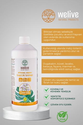 Bitkisel Esaslı Banyo & Wc Temizleyicisi 1000 Ml