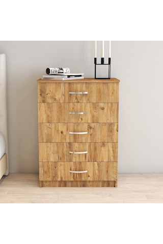 Şifonyer 5 Çekmeceli Çam - Sfy0202