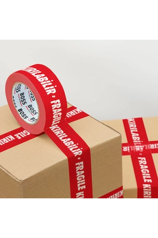 Kırılabilir Kırmızı Koli Bandı En:45cm Metraj:66metre1.adet