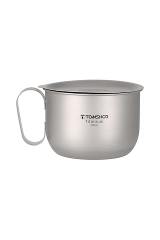 Teltree Tomshoo Saf Titan Kupa 500ml + Kapağı, Hafif Ve Dayanıklı, Kahve İçin Optimal, Ta8351 + M107 Seti Diğer