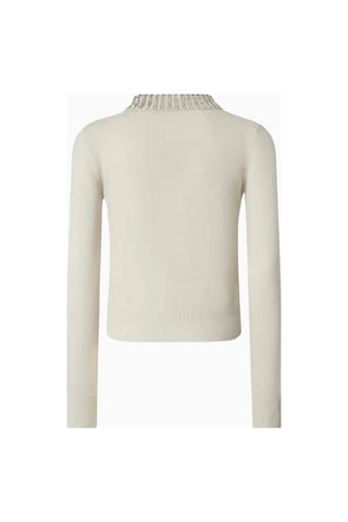 Pinko Ventotene Embellished Sweater Lüks,taş Detaylı Gümüş Renk Triko