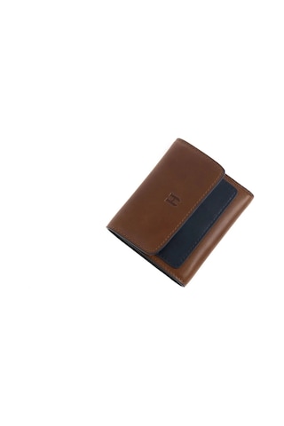 Helmbrook London Eleanor Hakiki Deri Taba-lacivert Kadın Fermuarlı El Işi Rfid Korumalı Kapaklı Çıtçıtlı Büyük Cüzdan taba