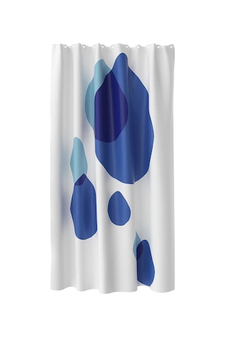 Ikea Bergvattnet Duş Perdesi 180 X 200 Cm Beyaz - Mavi