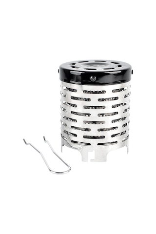 Yunboo Stokvel Isıtıcı Kapağı Çelikten Yapılmış Taşınabilir Çift Katmanlı Fırın Uyumlu Tent Isıtma Aleti Gümüş