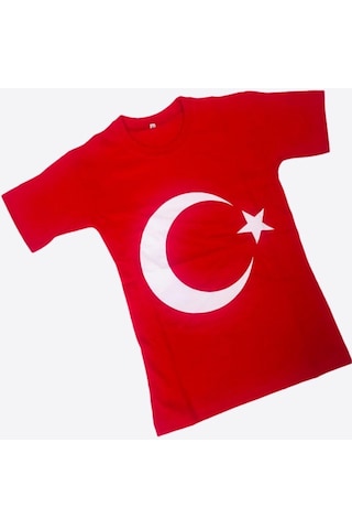 Kelebek Kostüm Unisex Kırmızı Ay Yıldızlı T-shirt Kırmızı,siyah