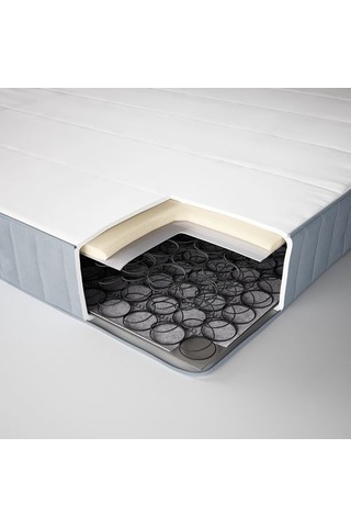 Ikea Vestmarka Tek Kişilik Yatak, Açık Mavi, 90x200 Cm