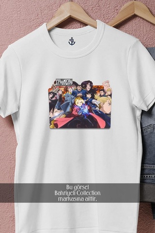 Bahriyeli Collection Oversize Fullmetal Alchemist Homunculus Tasarımlı Unisex T-shirt Beyaz