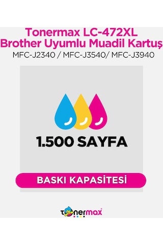 Brother Lc472xl Uyumlu Kartuş Sarı / Mfc-j2340 / Mfc-j3540/ Mfc-j3940