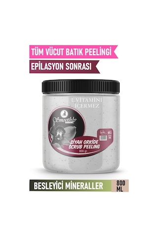 Smoothly Siyah Orkide Özlü Canlandırıcı ve Yumuşatıcı El Ayak Vücut Peeling 800 G