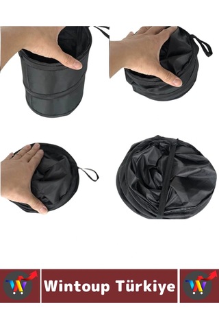 Dayanıklı Oto Koltuk Arkası Başlığa Asılabilir Outdoor Kamp Piknik Araç İçi Katlanabilir Çöp Torbası Çok Renkli