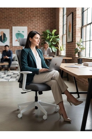 Zeon Büro Ofis Sistemleri // Comfort White Yönetici Koltuğu Ofis Çalışma Koltuğu Diğer