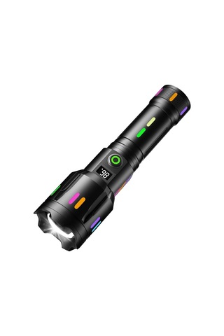 Ultra Güçlü Şarjlı Led El Feneri, Gerçek 10000 Lümen Işık, 6 Farklı Işık Modu, Powerbank Telefon Şarj Etme