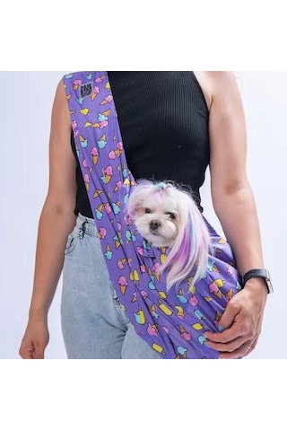 Pawstar Ice Cream Crossbody Küçük Irk Köpek Çapraz Taşıma Çantası