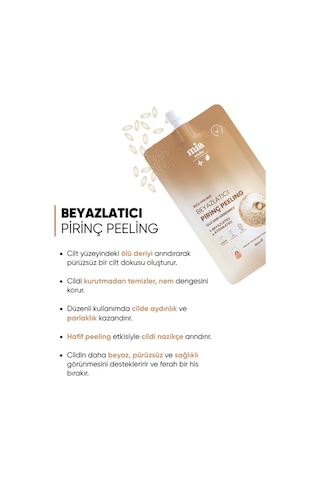 Mia Klinika Aydınlatıcı ve Beyazlatıcı Pirinç Peeling Maskesi 15 ML