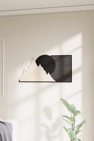 Dekoratif Minimal Manzara Tasarımlı Ahşap Tablo