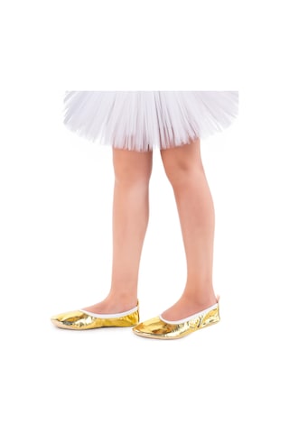 Kiko Kids Prom 7525 Kız Çocuk Pisi Pisi Balo Dans Gösteri Ayakkabısı Altın
