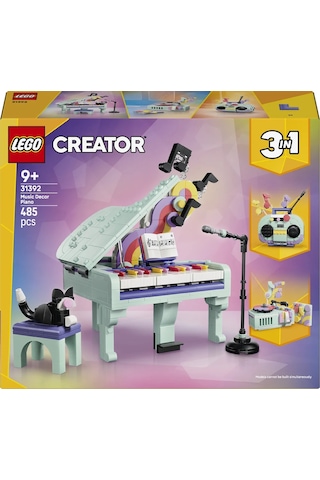 LEGO® Creator 3’ü 1 Arada Müzikal Dekor Kedili Piyano 31392 - 9 Yaş Üzeri için Aksesuarlar İçeren Oyuncak Yapım Seti (485 Parça)