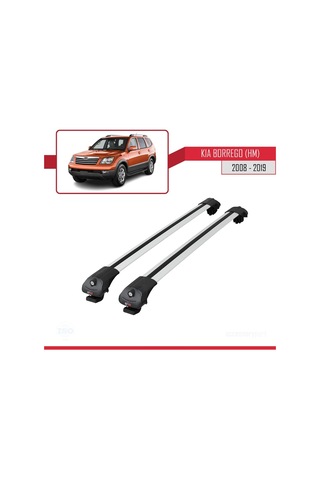 Kia Borrego Hm 2008-2019 Arası İle Uyumlu Ace-1 Ara Atkı Tavan Barı Gri