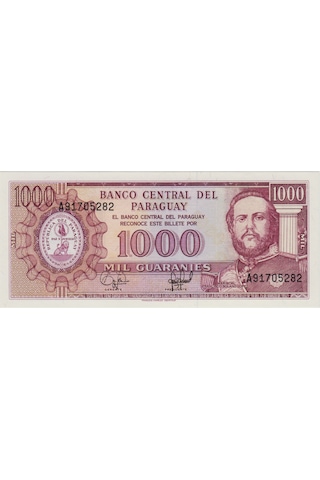Paraguay 1000 Guaranı 1995 Çil.