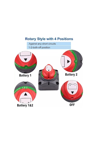 AKÜ DEVRE KESİCİ ŞALTERİ 300A 3P 12-48V 1+2 ÇİFT DEVRELİ 2 KADEME