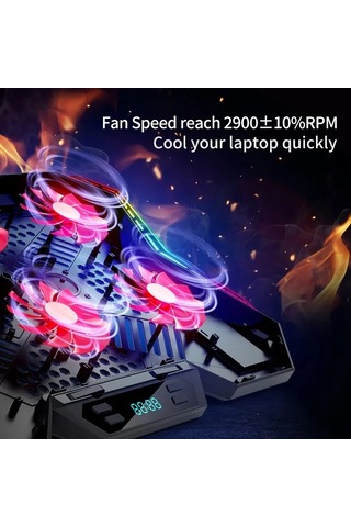 Hpy Pazar Coolcold Rgb Gaming Laptop Soğutucu Altı Fanlı, 12 17"