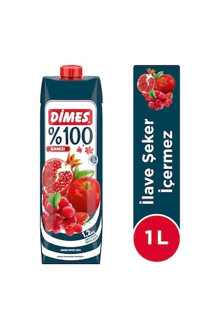Dimes %100 Kırmızı Karışık Meyve Suyu 1 Lt X 6 Adet