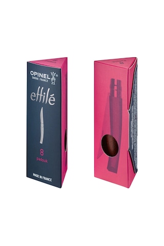 Opinel N 8 Effile Paduk Saplı, İnce Ve Keskin Çelik Çakı Kahverengi