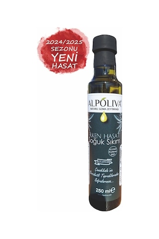 Erken Hasat Soğuk Sıkım Naturel Sızma Zeytinyağı 250 Ml Kısapınar Bahçemizden Alpoliva
