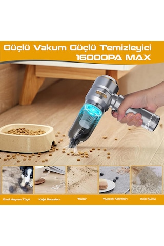 Enraco St-6659 Plus 16000pa Güçlü Portatif Taşınabilir Vakumlu Kablosuz Üflemeli Araç Süpürgesi