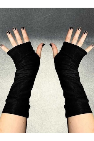 Tezzgelsin Unisex Siyah Punk Kolluk Eldiven Siyah