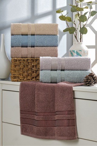 Eponj Home 6lı El Havlu Seti 50x85 Yıldız A.kahve-mavi-kahverengi-lila-mint Yeşili-mürdüm A.kahve-mavi-kahverengi-lila-mint Yeşili-mürdüm
