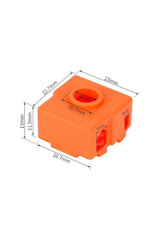 Novahub Cr-6 Se 3d Yazıcı Uyumlu Isolasyon Silikon Çorap, Cr-6 Se/ender-3 Serisi İçin Metal Tasarım Hotend Kiti