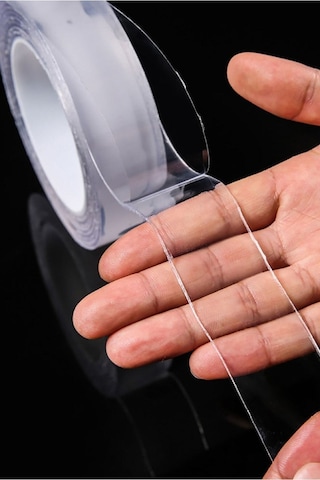 Duvara Tablo Albüm Obje Dekor Asmak Için Iz Bırakmaz Çift Taraflı Nano Bant 3 Metre X 3 Cm Kaliteli