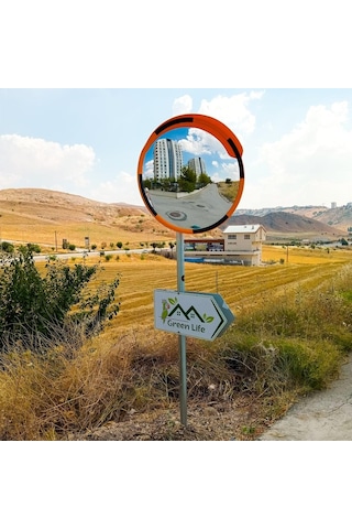 80 Cm Trafik Güvenlik Aynası Ve 2 M Flanşlı Direk Set-717