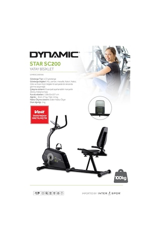 Voit Star Collection Sc200 Manyetik Yatay Kondisyon Bisikleti Elden Nabız Ölçer