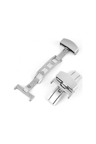 Saat Kordon Klipsi Kelebek Saat Tokası Metalik Krom 20Mm Çelik T2