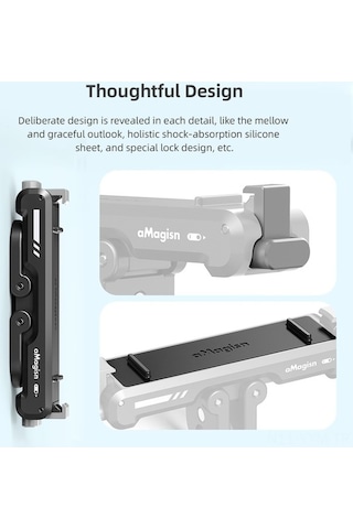 Novahub Geeksen Amagisn Ag11 Hızlı Çıkışlı Kamera Aparatı - Insta360 Go3 Uyumlu, Siyah Yeni Tasarım Siyah