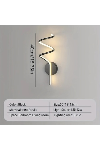 Fastbuy Beyaz Modern Led Duvar Lambası - Döküm Demir, Yarı Gömme, 3 Renk Seçenekli, Yatak Odası İçin Beyaz