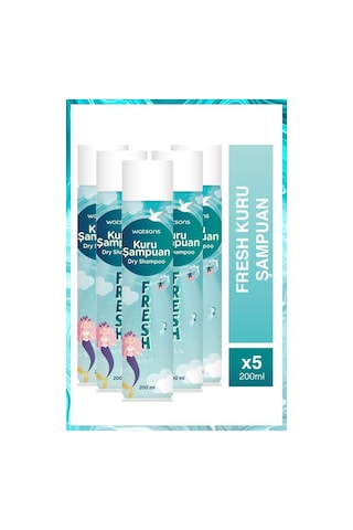 Watsons Fresh Kuru Şampuan 5 x 200 ML