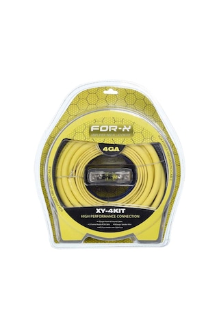 FOR-X 4 GA Profesyonel Seri Kalın Oto Amfi Kablo Seti XY-4KIT